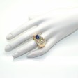 Bijoux anciens - Bague Tank saphir et diamants 