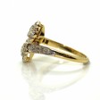 Bijoux anciens - Bague toi et moi marguerites diamants 