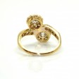 Bijoux anciens - Bague toi et moi marguerites diamants 