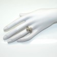 Bijoux anciens - Bague toi et moi marguerites diamants 