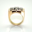 Bijoux anciens - Bague Tank diamants 