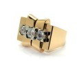 Bijoux anciens - Bague Tank diamants 