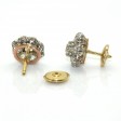 Bijoux anciens - Boucles d'oreilles marguerite diamants