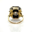 Bijoux anciens - Bague onyx et diamant