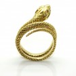 Bijoux anciens - Bague serpent or et diamants