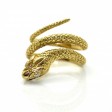 Bijoux anciens - Bague serpent or et diamants