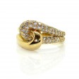 Bijoux récents - Bague noeud vintage en or et diamants