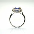 Bijoux récents - Bague entourage en saphir et diamants 