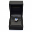 Bijoux récents - Bague entourage en saphir et diamants 