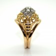 Bijoux anciens - Bague dôme en or et diamants