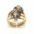 Bijoux anciens - Bague toi et moi vintage en or et diamants