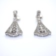 Bijoux anciens - Boucles d'oreilles Art Deco diamants 
