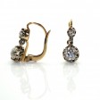 Bijoux anciens - Boucles d'oreilles dormeuses diamants 