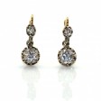 Bijoux anciens - Boucles d'oreilles dormeuses diamants 