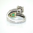 Bijoux récents - Bague toi et moi diamant et émeraude