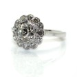 Bijoux anciens - Bague marguerite diamants 