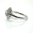 Bijoux anciens - Bague marguerite diamants 