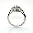 Bijoux anciens - Bague marguerite diamants 