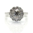 Bijoux anciens - Bague marguerite diamants 