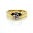 Bijoux anciens - Bague ancienne jonc diamant 