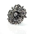 Bijoux anciens - Broche fleur ancienne diamants 