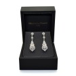 Bijoux anciens - Boucles d'oreilles Art Deco diamants 