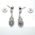 Bijoux anciens - Boucles d'oreilles Art Deco diamants 