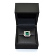 Bijoux anciens - Bague art déco émeraude et diamants