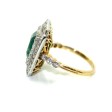 Bijoux anciens - Bague art déco émeraude et diamants