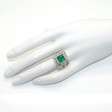 Bijoux anciens - Bague art déco émeraude et diamants