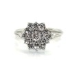 Bijoux récents - Bague marguerite diamants vintage