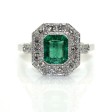 Bijoux récents - Bague émeraude et diamants