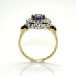 Bijoux récents - Bague saphir entourage diamants 