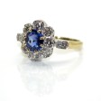 Bijoux récents - Bague saphir entourage diamants 