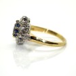 Bijoux récents - Bague saphir entourage diamants 