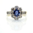 Bijoux récents - Bague saphir entourage diamants 