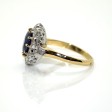 Bijoux récents - Bague pompadour saphir 2,37cts et diamants 