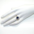 Bijoux récents - Bague pompadour saphir 2,37cts et diamants 