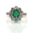 Bijoux récents - Bague pompadour émeraude