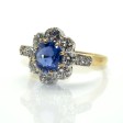 Bijoux récents - Bague pompadour saphir et diamants