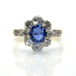 Bijoux récents - Bague pompadour saphir et diamants