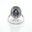 Bijoux anciens - Bague art deco diamants et saphirs