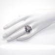 Bijoux récents - Bague fleur diamants et saphirs - Monture Boucheron 