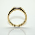 Bagues de fiançailles - Bague jonc diamant taille émeraude