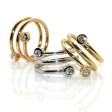 Bagues de fiançailles - Bague en or jaune et diamants
