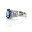 Bijoux récents - Bague saphir et diamants baguettes