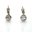 Bijoux anciens - Boucles d'oreilles dormeuses diamants 