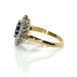 Bijoux récents - Bague pompadour saphir 1,43cts et diamants 