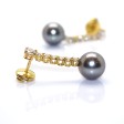 Bijoux anciens - Boucles d'oreilles pendantes diamants et perles