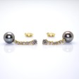 Bijoux anciens - Boucles d'oreilles pendantes diamants et perles